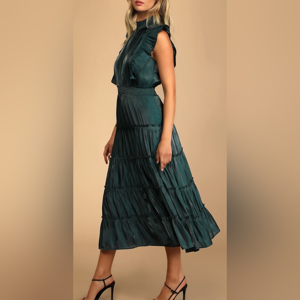 Lulu's Teal Maxi Dress